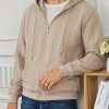 Men’s new Men’s sweatshirt European and American large size jacquard casual tops hot solid color zipper fashion casual hoodie